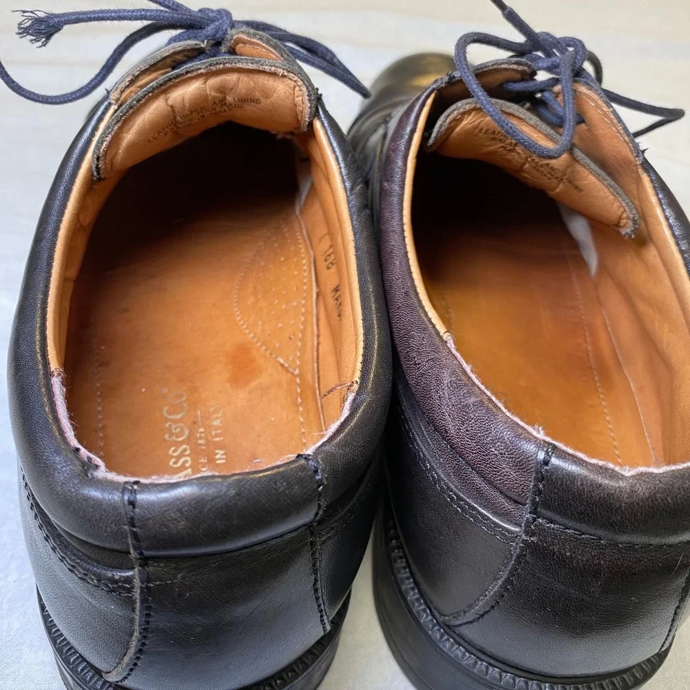 G.H.‎ Bass & Co. Mardi Cap Toe Oxford Dress Shoes Men's Size 12 M Black Italy